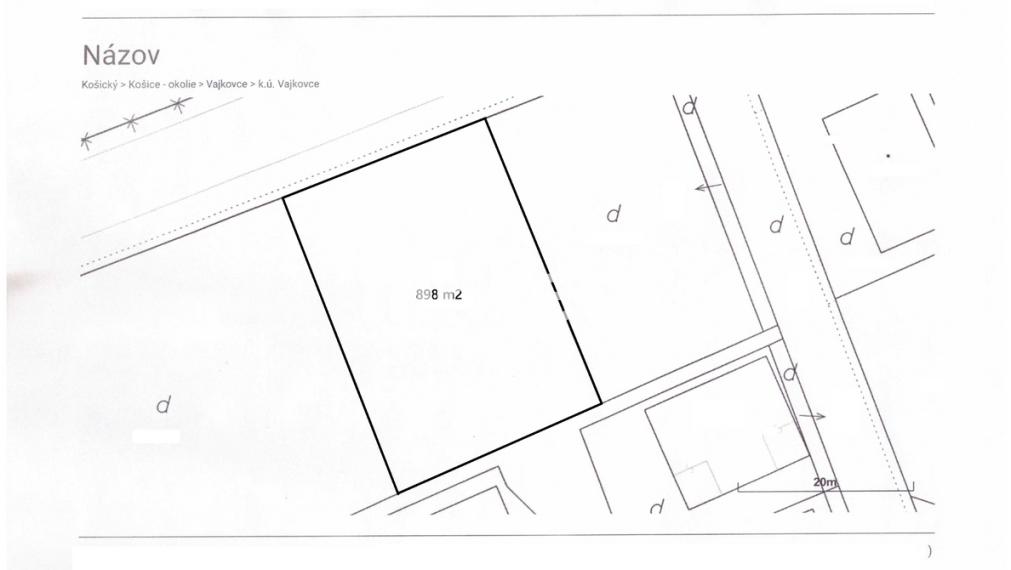VAJKOVCE - pekný stavebný pozemok o výmere 898 m2