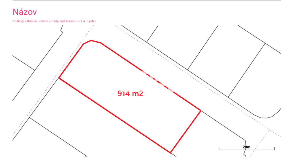 BYSTER - Sady nad Torysou stavebný pozemok v novej časti obce 914 m2