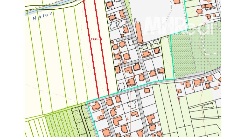 ROZHANOVCE investičný pozemok v blízkosti zástavby domov